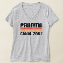 Panama Canal Zone met kleurenbars T-shirt
