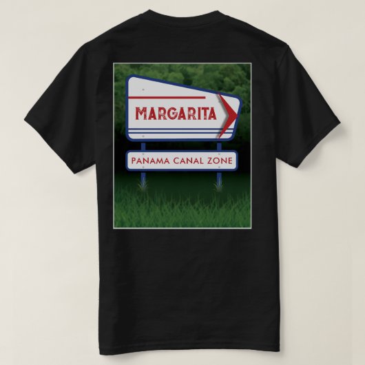 Panama Canal Zone  Sign T-shirt (Design achterkant)