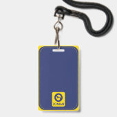 Panama Canal Zonian Badge & Lanyard (Achterkant met koord)