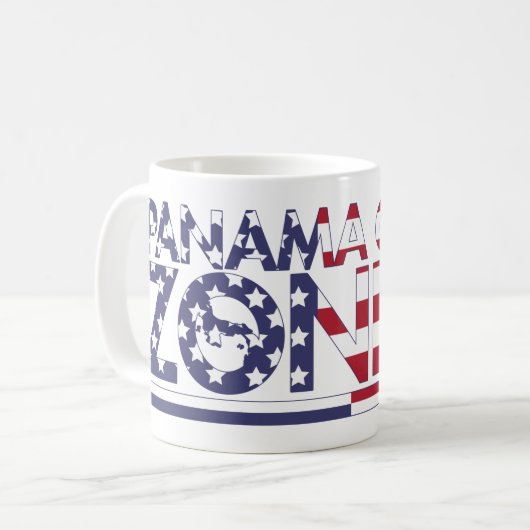 Panama Canal Zonian Patriotic Koffiemok (Voorkant links)