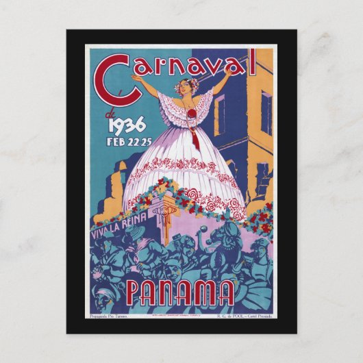 Panama Carnaval Briefkaart (Voorkant)
