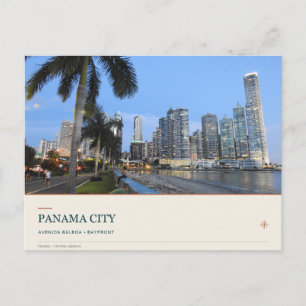 Panama City Bayfront aan Avenida Balboa Briefkaart