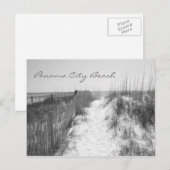 Panama City Beach Access Black & White Briefkaart (Voorkant / Achterkant)