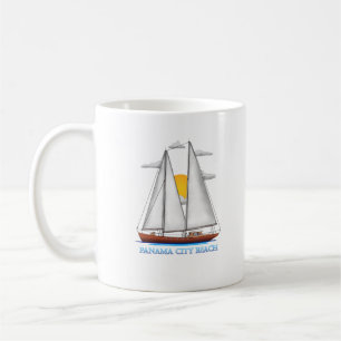 Panama City Beach Coastal Nautical Sailor Koffiemok