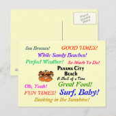 Panama City Beach Crab Briefkaart (Voorkant / Achterkant)
