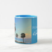 Panama City Beach FL - Palm Trees Sunset Cup Mok (Midden)