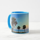 Panama City Beach FL - Palm Trees Sunset Cup Mok (Voorkant links)