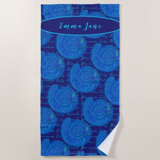 Panama City Beach Florida  Blue Sea Shells Strandlaken (Voorkant)