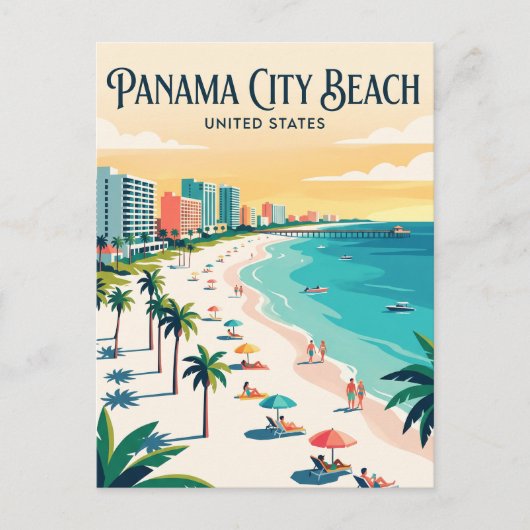 Panama City Beach Florida Briefkaart (Voorkant)