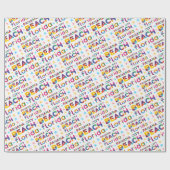 Panama City Beach, Florida. Kleurig tekstpatroon Cadeaupapier (Vlak)