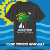 Panama City Beach Florida Palm Sailboat and Sun T-shirt