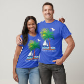 Panama City Beach Florida Palm Sailboat and Sun T- T-shirt (Unisex)
