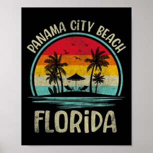 Panama City Beach Florida Palm Tree Family Zomer Poster