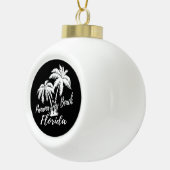Panama City Beach Florida Palm Trees Beach Keramische Bal Ornament (Rechts)