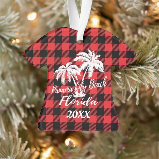 Panama City Beach Florida Palm Trees gepersonalise Ornament (Boom)