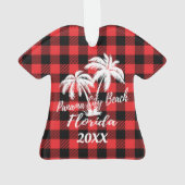Panama City Beach Florida Palm Trees gepersonalise Ornament (achterkant)