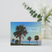 Panama City Beach, Florida Palm Trees Sunset Briefkaart (Staand voorkant)