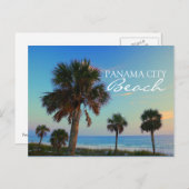 Panama City Beach, Florida Palm Trees Sunset Briefkaart (Voorkant / Achterkant)