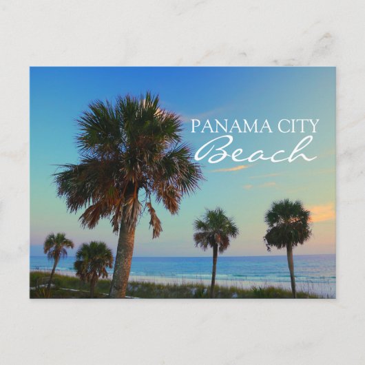 Panama City Beach, Florida Palm Trees Sunset Briefkaart (Voorkant)