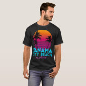 Panama City Beach Florida Retro 80s T-shirt (Voorkant volledig)