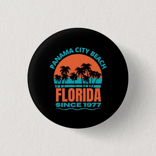 Panama City Beach Florida Ronde Button 3,2 Cm (Voorkant)