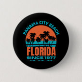 Panama City Beach Florida Ronde Button 5,7 Cm (Voorkant)