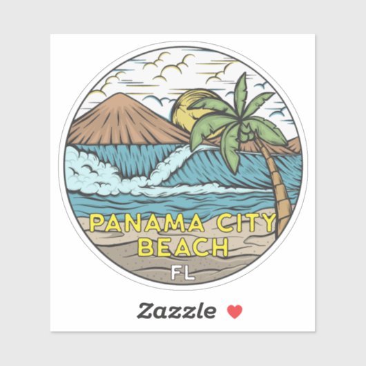 Panama City Beach Florida  Sticker (Vel)