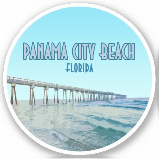 Panama City Beach Florida  Sticker (Voorkant)