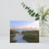 Panama City Beach Florida Sunset Beach Walkway Briefkaart (Staand voorkant)