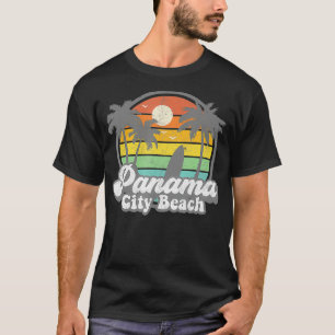 Panama City Beach Florida Surfing Retro Su T-shirt