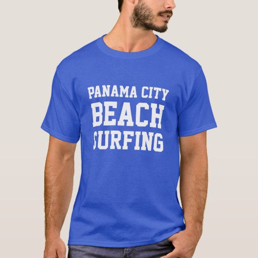 Panama City Beach Florida Surfing T-shirt (Voorkant)
