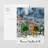 Panama City Beach Florida tropische kunstgeschenke Briefkaart (Voorkant / Achterkant)
