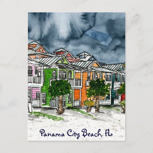 Panama City Beach Florida tropische kunstgeschenke Briefkaart (Voorkant)