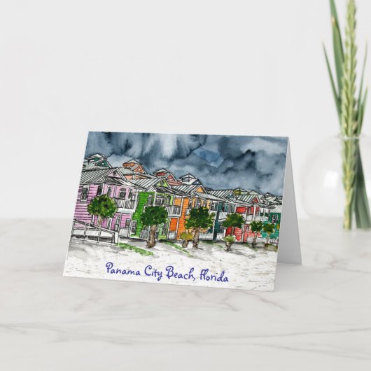 Panama City Beach Florida tropische kunstgeschenke Kaart (Voorkant)
