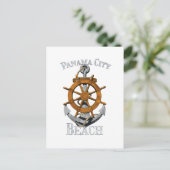 Panama City Beach Florida Vacation Nautical Anchor Briefkaart (Staand voorkant)