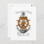 Panama City Beach Florida Vacation Nautical Anchor Briefkaart (Voorkant / Achterkant)