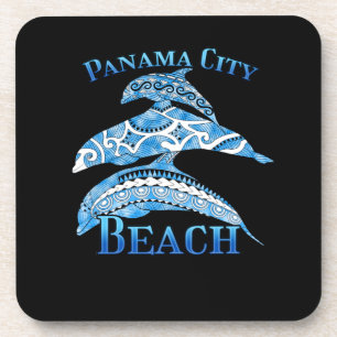 Panama City Beach Florida Vacation Tribal Dolphins Bier Onderzetter