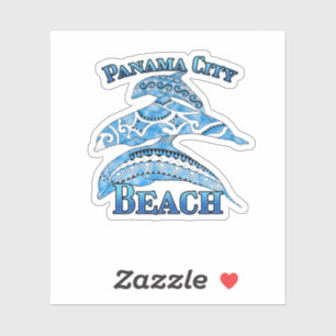 Panama City Beach Florida Vacation Tribal Dolphins Sticker