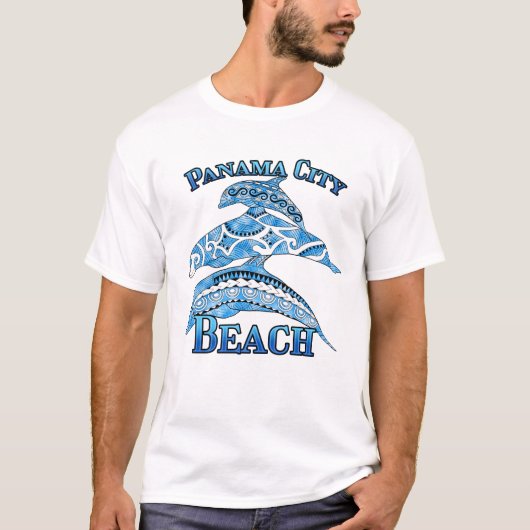 Panama City Beach Florida Vacation Tribal Dolphins T-shirt (Voorkant)