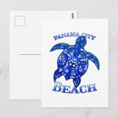 Panama City Beach Florida Vacation Tribal Turtle Briefkaart (Voorkant / Achterkant)