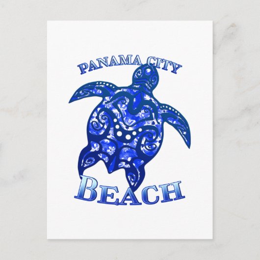 Panama City Beach Florida Vacation Tribal Turtle Briefkaart (Voorkant)