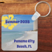 Panama City Beach Florida Vakantie, PAS HET AAN! Sleutelhanger (Achterkant)