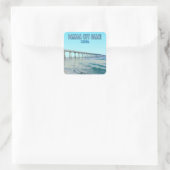 Panama City Beach Florida  Vierkante Sticker (Tas)