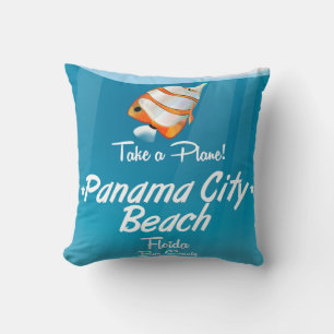 Panama City Beach Florida vintage reisbureau poste Kussen