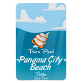 Panama City Beach Florida vintage reisposter. Magneet (Verticaal)