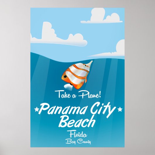 Panama City Beach Florida vintage reisposter. Poster (Voorkant)