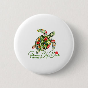 Panama City Beach Florida Zeeschildpad Tropische H Ronde Button 5,7 Cm