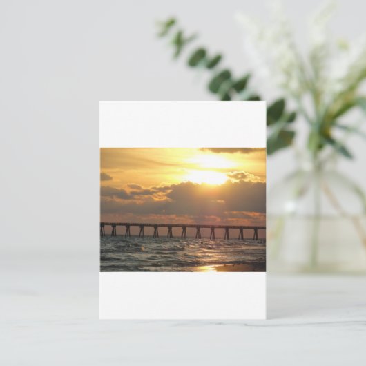 Panama City Beach Pier Sunset Briefkaart (Staand voorkant)