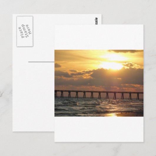 Panama City Beach Pier Sunset Briefkaart (Voorkant / Achterkant)