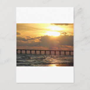 Panama City Beach Pier Sunset Briefkaart